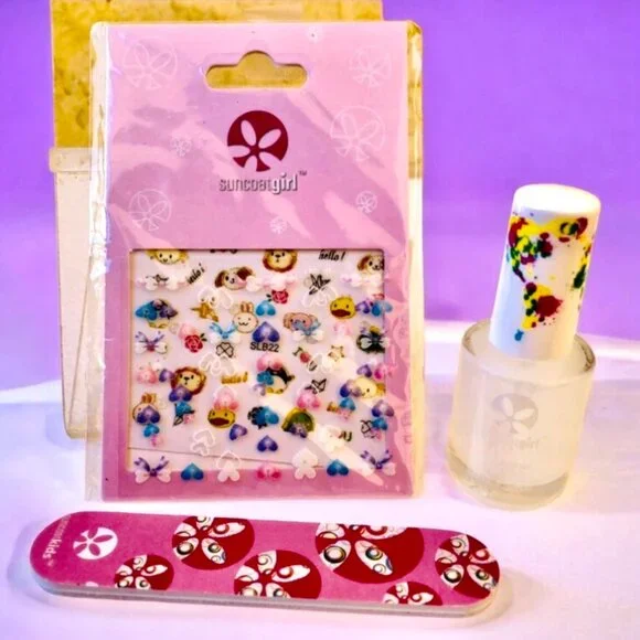 Suncoat Girl Water-Based Nail Polish 8 with File & Stickers - Picture 2 of 8